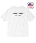 세인트페인(SAINTPAIN) SP 베리에이션 로고 티셔츠-화이트 블랙