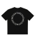 무센트 시그니처 백 라운드 원형 로고 루즈핏 반팔 티 (블랙)