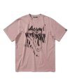 90s 그래피티 반팔 티셔츠 - 피그먼트 핑크