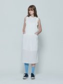 엔조 블루스(ENZO BLUES) 체크 슬립 드레스 (White)
