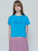엔조 블루스(ENZO BLUES) ENZO 크롭 티셔츠 (Cobalt Blue)