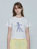 엔조 블루스(ENZO BLUES) Dinosaur 티셔츠 (White)