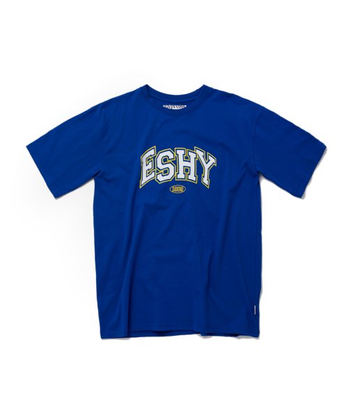 MUSINSA EXPRESS HOLIDAY ESHY Basic Logo Half T Shirt Blue