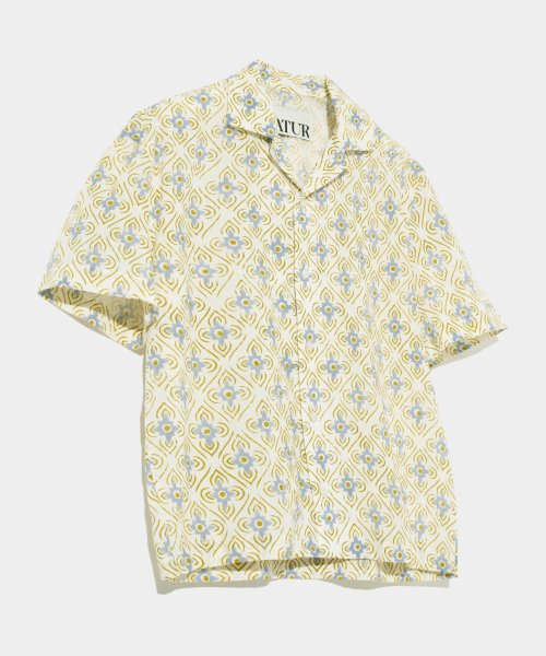 Musinsa Satur Weekend India Hand Craft Printed Half Shirt Citrus Lemon