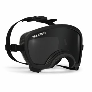 렉스스펙스(REX SPECES) 단두종 전용 블랙 프레임 / 스모크 렌즈 반려견 고글