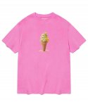 한량(HANRYANG) HR® Eat the ice cream before it melts 아이스크림 핑크 반팔 티셔츠