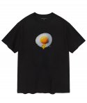 한량(HANRYANG) HR® The best fried egg in the universe 계란 프라이 블랙 반팔 티셔츠