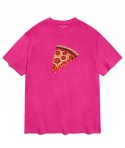 한량(HANRYANG) HR® delicious slice of pepperoni pizza 피자 핫핑크 반팔 티셔츠