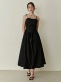 카인더베이비(KINDABABY) Pure semi shirring long dress - black