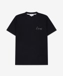 노스 프로젝트(NORSE PROJECTS) 남성 요하네스 체인 스티치 로고 반소매 티셔츠 - 블랙 / N0106289999