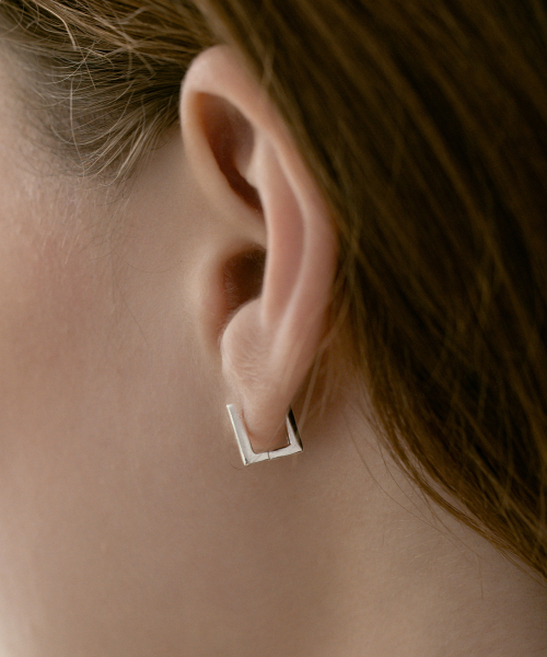 TATIANA - (Silver 925) Basic Square Hoop Earrings EC3004