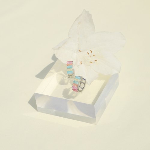 PAUL BRIAL - Rainbow One-Touch Earrings PJSE0185