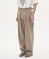 wide chino pants (khaki beige)