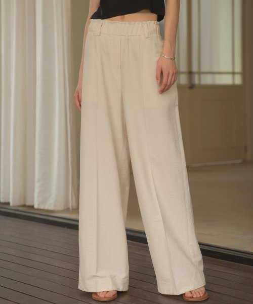SIYAZU - SIPT7077 Wide Linen Blend Pants_Beige