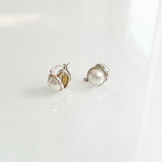씨트윈스 Silver925 Both Sides Pearl Earring_small
