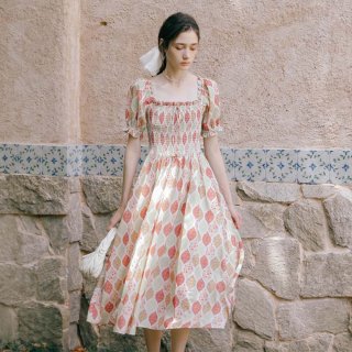 던드롭(DUNDROP) DD_Pear shape floral fairy dress...