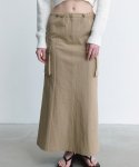 르(LE) mermaid cargo pocket skirt (khaki)