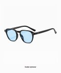 투큐브(2CUBE) 2Dot Square Sunglasses 2 (Blue)
