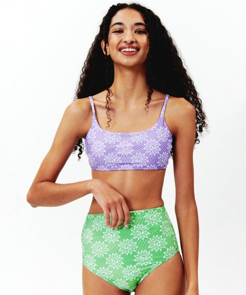 MUSINSA DELIGHTPOOL Floral Lace BIKINI Top Dusty Lilac