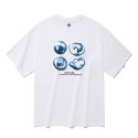라디네오(RADINEO) 20수 블루 볼 반팔 티셔츠 화이트
