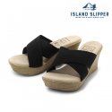 아일랜드슬리퍼(ISLANDSLIPPER) 클래식 스웨이드 웨지 샌들 P223UNS-BLAC