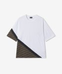 펜디(FENDI) 남성 FF 로고 반소매 티셔츠 - 화이트:멀티컬러 / FAF682AN68F1KRQ