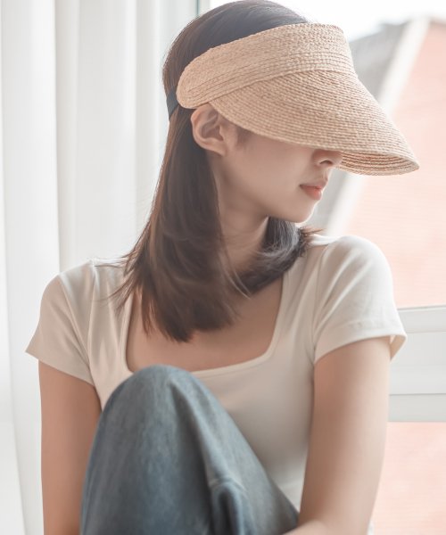 SODAMON - Mimin Melange Rafia Summer Sun Cap 3 colors