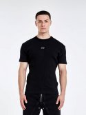 51퍼센트(51PERCENT) Irregular logo embroidery t-shirt - BLACK