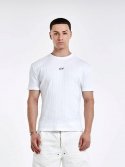 51퍼센트(51PERCENT) Irregular logo embroidery t-shirt - WHITE