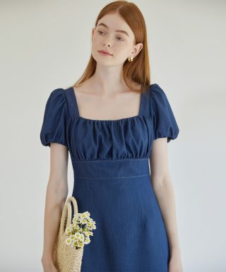 벨로디네라(VALLO DE NERA) Macaron Denim Dress Blue