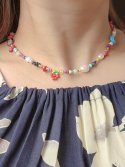 리타모니카(RITA MONICA) Colorful Flower Bead Necklace