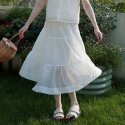 쎄무아듀(CEST MOIDEW) Cest_Cream simple lace skirt