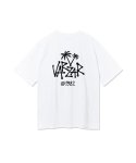바잘(VARZAR) 팜트리 로고 반팔 티셔츠 화이트/블랙