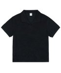 블러프(BLUFF) 테리 오픈카라 티셔츠 [BLACK]