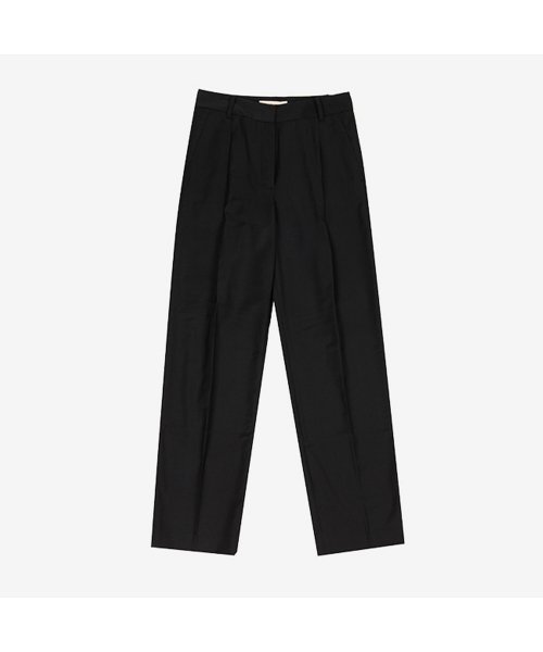 MUSINSA AD HOC Women S Wide Fit Slacks BLACK