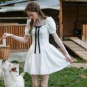 쎄무아듀(CEST MOIDEW) Cest_Romantic white ribbon dress