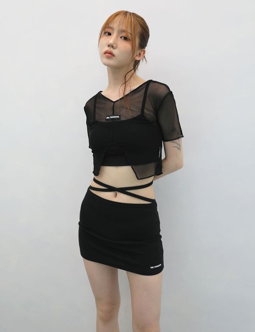 MUSINSA UGLYSHADOW MESH CROP SET BLACK