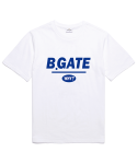 바리게이트(BARIGATE) B-GATE 로고 반팔 티셔츠 (BRTS001) 화이트/블루
