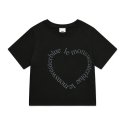 척(CHUCK) LSB 하트 로고 레귤러핏 반팔 티셔츠 (블랙)