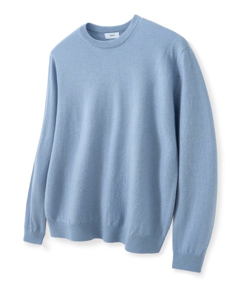 Musinsa Tngt Pure Cashmere Light Blue Loose Fit Cashmere Crew