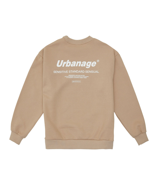 MUSINSA URBANAGE NEW Color Sensual Over Brushed Sweatshirt Beige