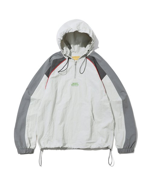 MUSINSA MAINBOOTH Run Up Nylon Anorak LIGHT GRAY