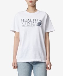 헬스 피트니스 반소매 티셔츠 - 화이트 / TS865WH