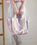 언폴드(UNFOLD) Stripe two-way bag (pink)
