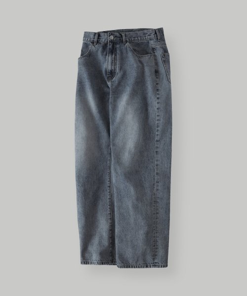 Musinsa Lafudgestore Classic Washed Denim Pants Middle Blue