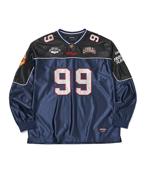 MUSINSA WKNDRS KELLOGGS FOOTBALL JERSEY NAVY