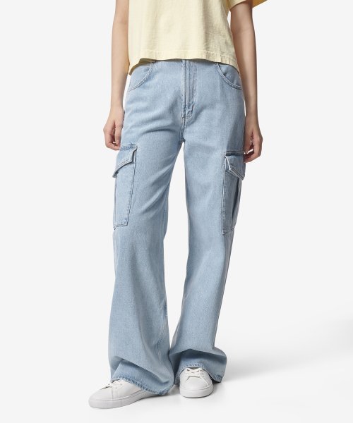 Bootcut Minka Cargo Denim Pants - Blue / A91171463REALM