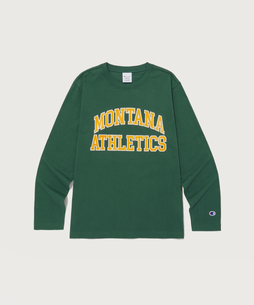 CHAMPION KEOLRIJI GEURAEPIK SEUTONWOSI LONG SLEEVE T-SHIRT DARK GREEN
