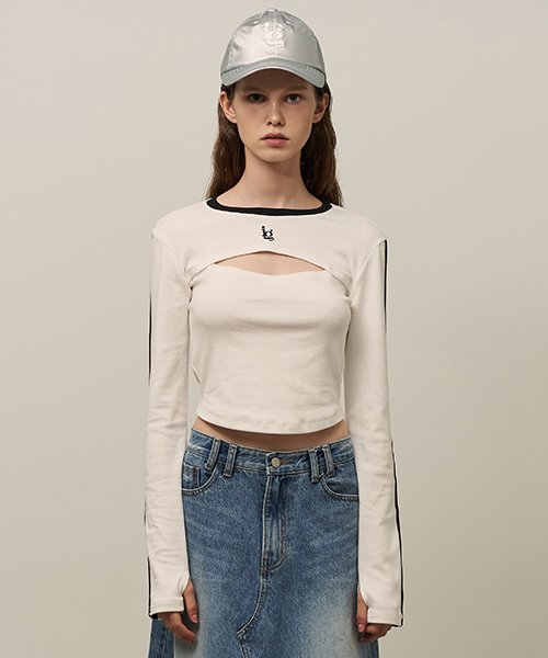 Musinsa Illigo Ig Cutout Long Sleeve White