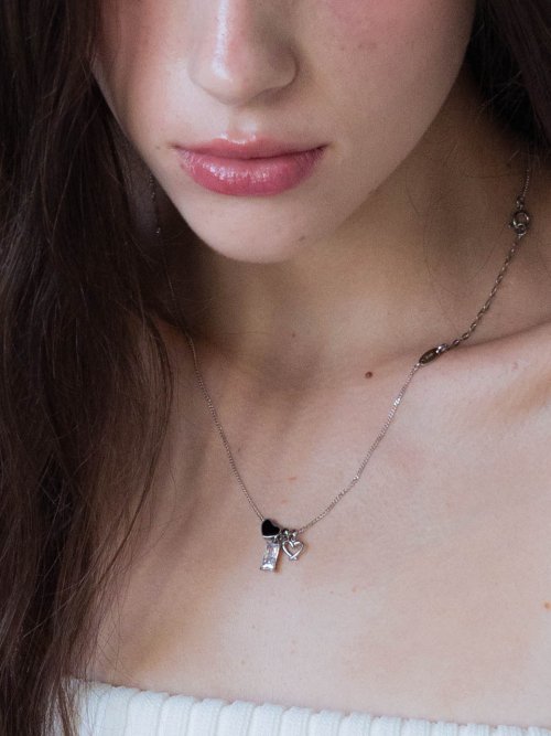 Small Black Heart Necklace